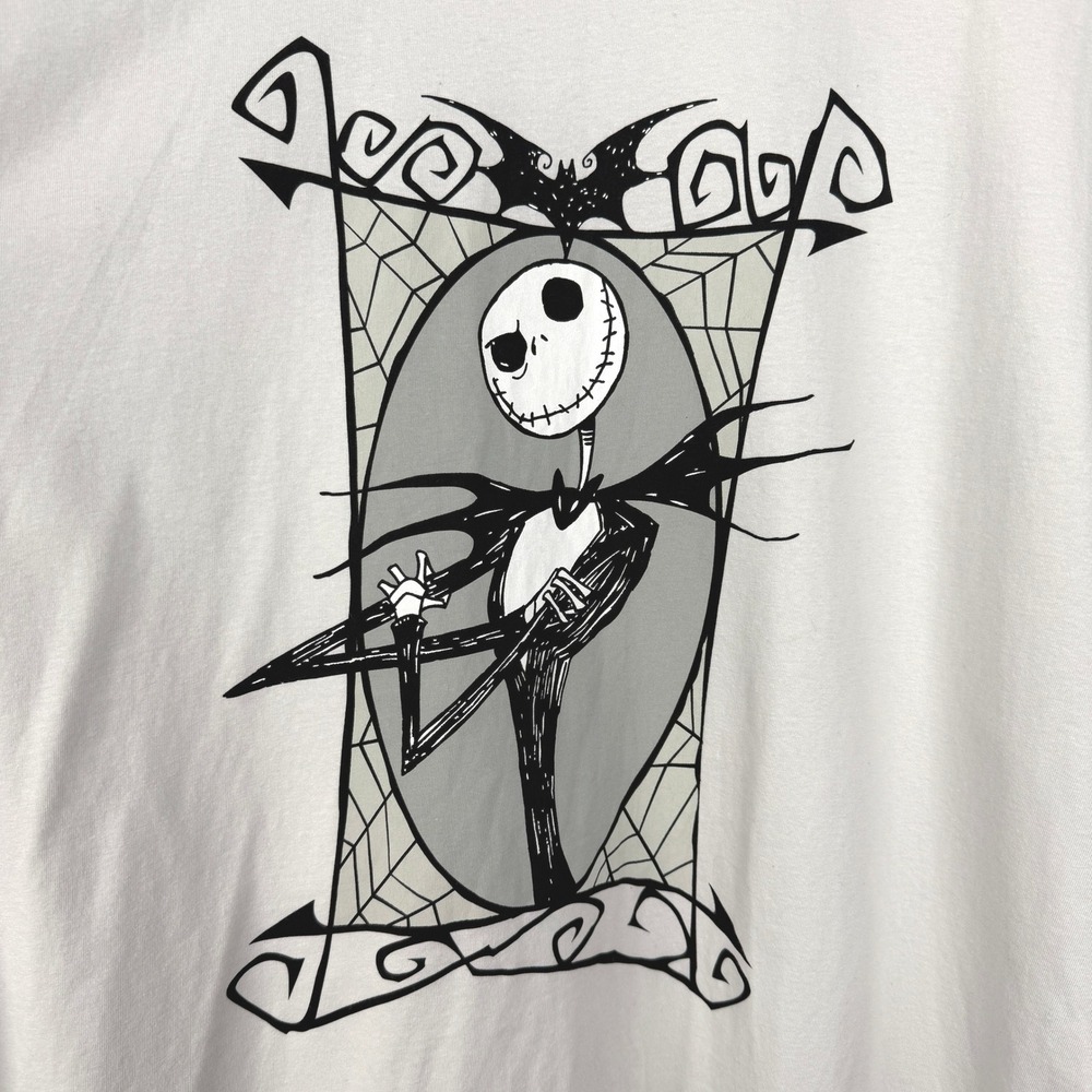 Disney Jack Skellington Nightmare Before Christmas Gray Graphic T Shirt 3XL NEW
